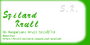 szilard krull business card